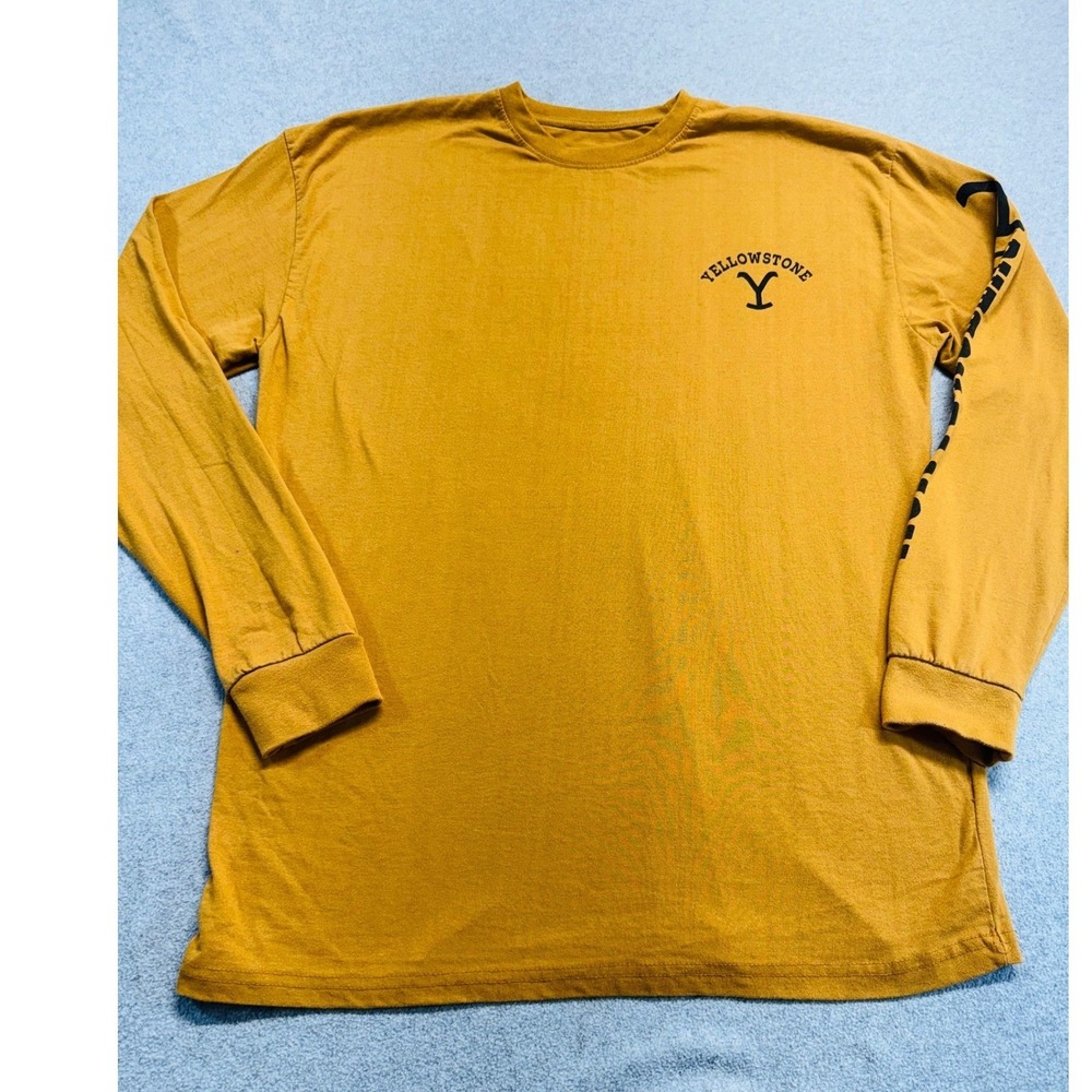Yellowstone Dutton Ranch Long Sleeve Graphic Tee XL Western TV Show Shirt Cowboy